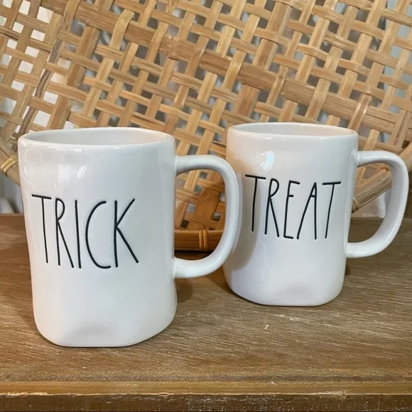 Rae Dunn Trick Treat Mug Set Holiday Halloween Ceramic Cup Decor Gift Autumn - Picture 9 of 9